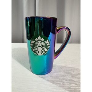 Starbucks Iridescent Oil Slick Coffee Mug 16oz Mermai Teal Purple 2022 S0059